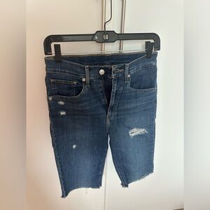 Levi’s denim biker shorts